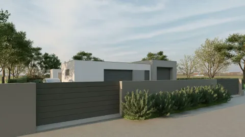 Parcela sa započetom gradnjom moderne vile sa bazenom i garažom 2